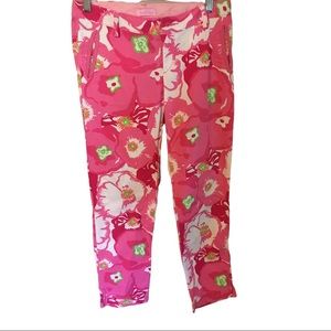 Lilly Pulitzer cropped summer pants no size tag but measurements are size 4